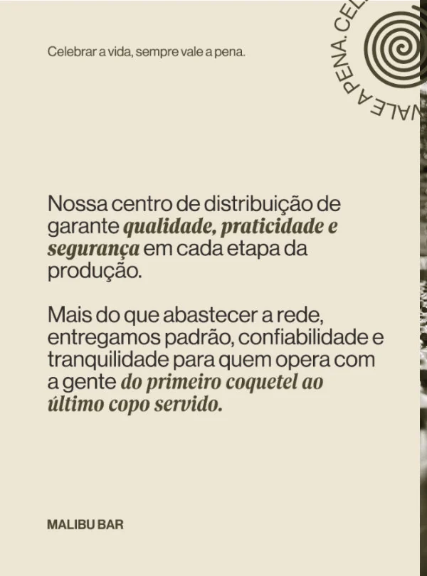 Centro de distribuição da Malibu Bar